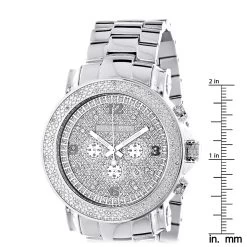 Oversized Men's Diamond Watch 0.25ct Luxurman Escalade -Watch Store oversized mens diamond watch 025ct luxurman escalade ruler
