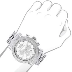 Oversized Men's Diamond Watch 0.25ct White Mop Luxurman Escalade Chronograph 7 Oversized Men's Diamond Watch 0.25ct White Mop Luxurman Escalade Chronograph -Watch Store oversized mens diamond watch 025ct white mop luxurman escalade chronograph 1 bod