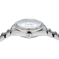Rolex Datejust 69160 26mm Silver Dial 0.9ct Diamond Bezel Watch For Women 5 Rolex Datejust 69160 26mm Silver Dial 0.9ct Diamond Bezel Watch For Women -Watch Store rolex datejust 69160 26mm silver dial 09ct diamond bezel watch for women 968579 ruler