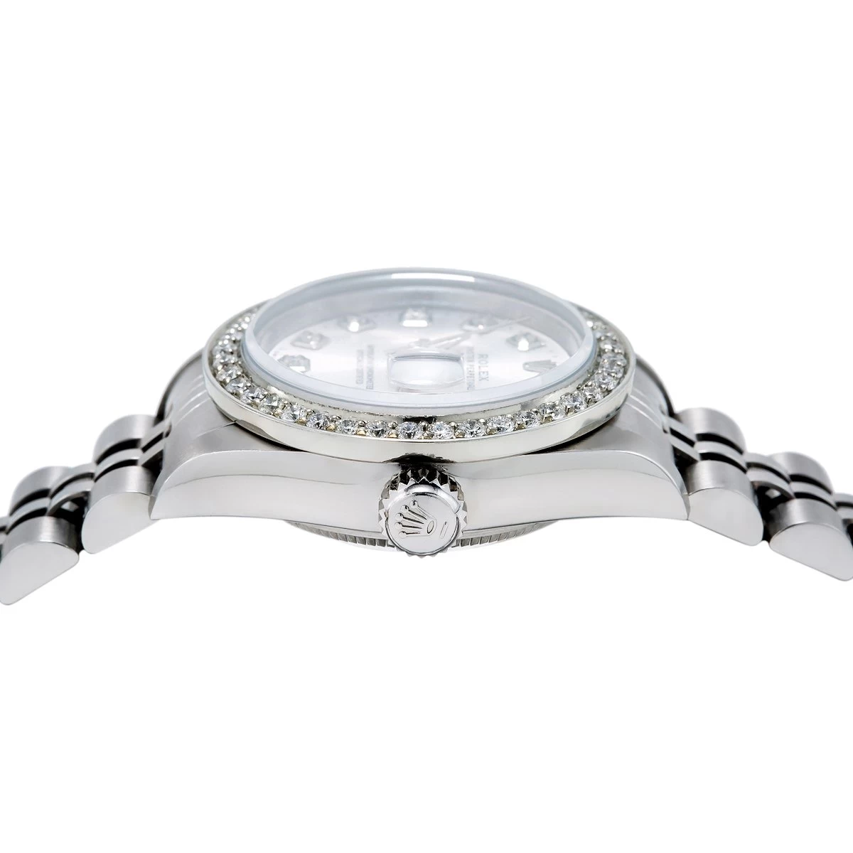 Rolex Datejust 69160 26mm Silver Dial 0.9ct Diamond Bezel Watch For Women 3 Rolex Datejust 69160 26mm Silver Dial 0.9ct Diamond Bezel Watch For Women - Image 3