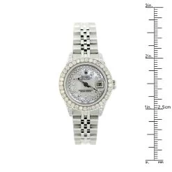 Rolex Datejust Iced Out Diamond Watch For Women 2.2ct Stainless Steel 26mm 7 Rolex Datejust Iced Out Diamond Watch For Women 2.2ct Stainless Steel 26mm -Watch Store rolex datejust iced out diamond watch for women 22ct stainless steel 26mm ruler