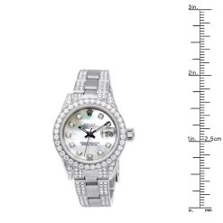 Ladies Rolex Datejust 27mm Diamond Watch 7.25ct White Mother-Of-Pearl Dial 7 Ladies Rolex Datejust 27mm Diamond Watch 7.25ct White Mother-Of-Pearl Dial -Watch Store rolex datejust ladies custom diamond watch 725ct ruler
