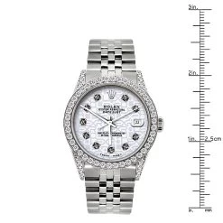 Rolex Datejust Men's Diamond Bezel Watch Stainless Steel 5ct 36mm Case -Watch Store rolex datejust mens diamond bezel watch stainless steel 5ct 36mm case ruler