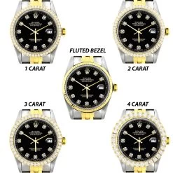 Rolex Datejust Men's Diamond Watch Oyster Perpetual Stainless Steel Gold 36mm Black Dial 17 Rolex Datejust Men's Diamond Watch Oyster Perpetual Stainless Steel Gold 36mm Black Dial -Watch Store rolex datejust mens diamond watch oyster perpetual stainless steel 18k gold 36mm black dial allbezels