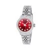 Women's Diamond Watch Rolex Datejust 26mm Jubilee Bracelet Red Dial
