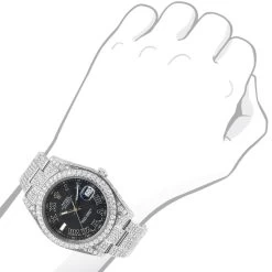 Iced Out 41mm Rolex Oyster Perpetual Datejust Diamond Watch For Men 22ct 6 Iced Out 41mm Rolex Oyster Perpetual Datejust Diamond Watch For Men 22ct -Watch Store rolex oyster perpetual datejust diamond watch 2041ct custom 3 20220716