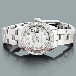 Rolex Oyster Perpetual Datejust Ladies Diamond Watch 1.50ct
