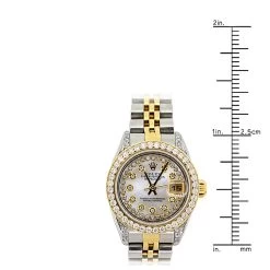 26mm Rolex Oyster Perpetual Datejust Ladies Diamond Watch 18K Gold & Steel -Watch Store rolex oyster perpetual datejust ladies diamond watch 22ct 18k gold steel ruler