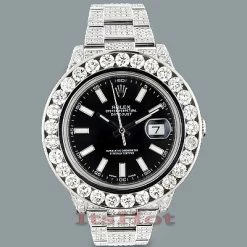 Rolex Oyster Perpetual Datejust Men's Diamond Watch 25.40ct