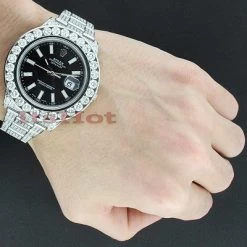 Rolex Oyster Perpetual Datejust Men's Diamond Watch 25.40ct -Watch Store rolex oyster perpetual datejust mens diamond watch 2540ct custom p 49453bod