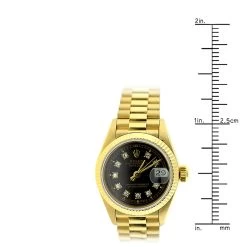 Rolex Presidential Datejust 18K Gold Women's Diamond Watch 0.1ct -Watch Store rolex presidential datejust 18k yellow gold womens diamond watch 01ct ruler