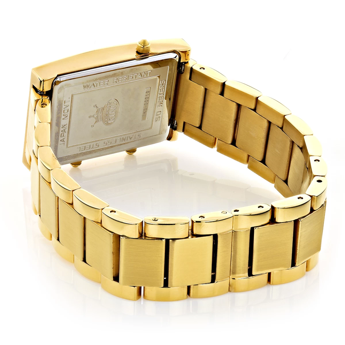 Techno King Diamond Women's Watch 18k Gold Plated 3 Time Zones 1.65ct 2 Techno King Diamond Women's Watch 18k Gold Plated 3 Time Zones 1.65ct - Image 2