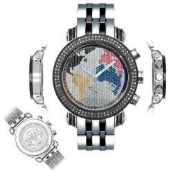 Two Tone Joe Rodeo Diamond JoJo Watch 1.75ct World Map -Watch Store two tone joe rodeo diamond jojo watch 175ct world map p 8584 main2