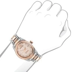 Women's 1.5ct Diamond Watch Two Tone Rose Gold Plated Luxurman Tribeca 8 Women's 1.5ct Diamond Watch Two Tone Rose Gold Plated Luxurman Tribeca -Watch Store two tone rose gold plated womens diamond watch 15ct luxurman tribecabod