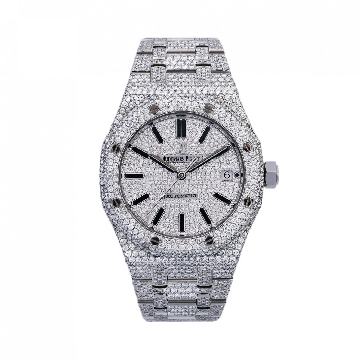 Unisex Diamond Watch Audemars Piguet Royal Oak Selfwinding Silver Tone Dial 1 Unisex Diamond Watch Audemars Piguet Royal Oak Selfwinding Silver Tone Dial