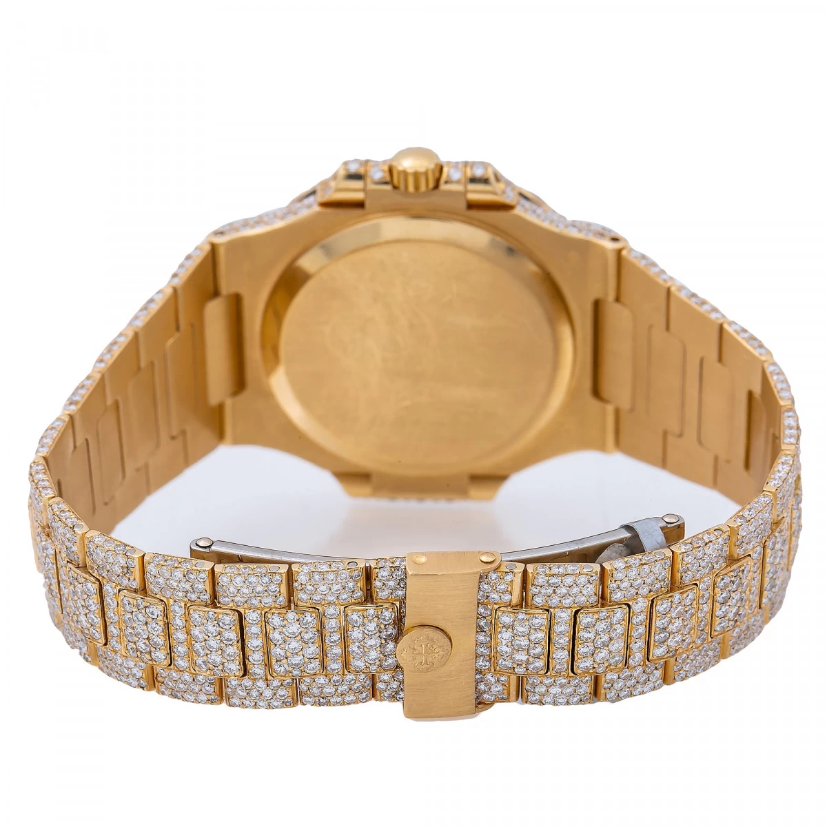 Unisex Diamond Watch Patek Philippe Nautilus 18K Gold 37mm White Dial 4 Unisex Diamond Watch Patek Philippe Nautilus 18K Gold 37mm White Dial - Image 4