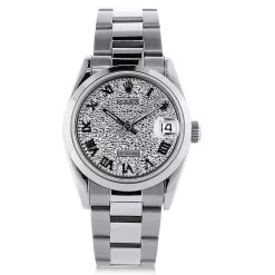 Unisex Rolex Oyster Perpetual Datejust Diamond Watch 1.5ct