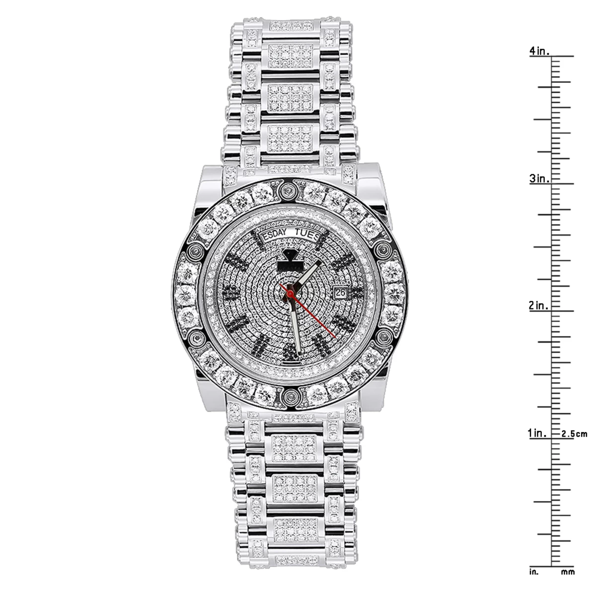 22 Carat Aqua Master Diamond Watch For Men White & Black Diamonds Automatic 4 22 Carat Aqua Master Diamond Watch For Men White & Black Diamonds Automatic - Image 4