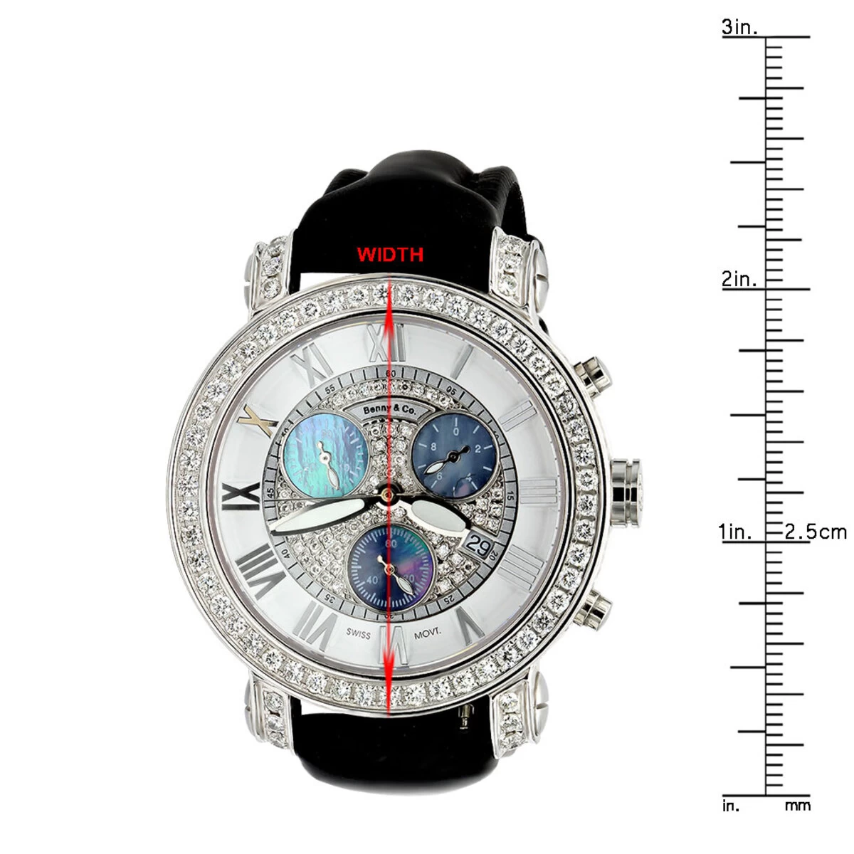6.5 Carats G VS Diamonds Swiss Made Men's Diamond Watch Benny And Co 4 6.5 Carats G VS Diamonds Swiss Made Men's Diamond Watch Benny And Co - Image 4