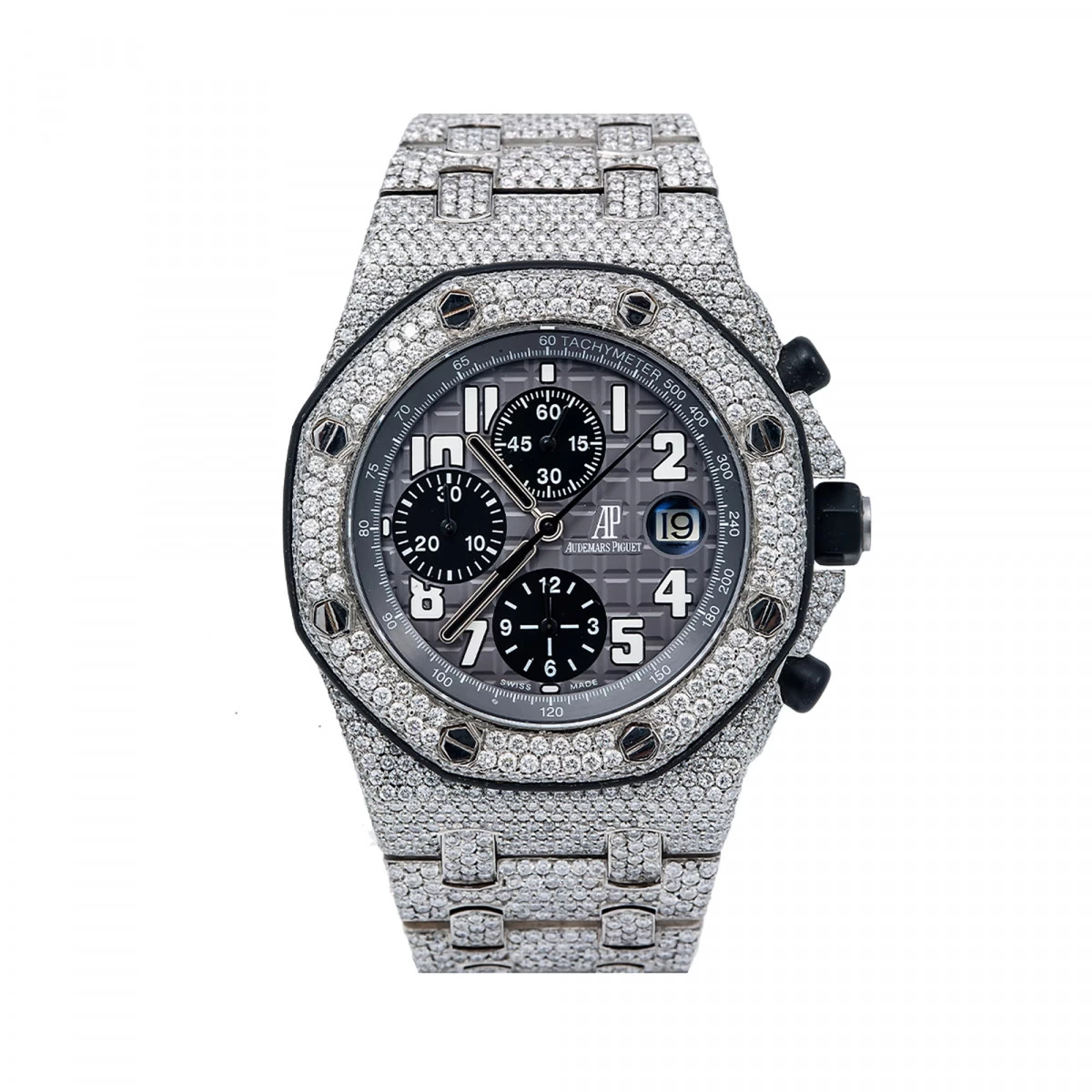Audemars Piguet Royal Oak Offshore Chronograph 42mm Gray Dial Men's Diamond Watch 1 Audemars Piguet Royal Oak Offshore Chronograph 42mm Gray Dial Men's Diamond Watch