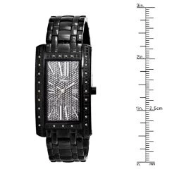 Black JoJino Women's Diamond Watch Rectangular Shape Iced Out Black Dial 0.25ct -Watch Store watches black jojino womens diamond watch rectangular shape iced out black dial 025ct 968793 ruler