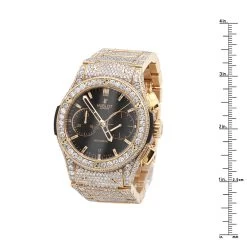 Bust Down 18K Gold Hublot Classic Fusion Chronograph Men's Diamond Watch 7 Bust Down 18K Gold Hublot Classic Fusion Chronograph Men's Diamond Watch -Watch Store watches bust down 18k rose gold hublot classic fusion chronograph mens diamond watch ruler