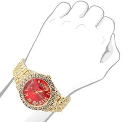 Fully Iced Out 18K Gold Presidential Rolex Diamond Watch For Men 18ct 36mm -Watch Store watches fully iced out 18k yellow gold presidential rolex diamond watch 18ct 36mm bod 1