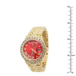 Fully Iced Out 18K Gold Presidential Rolex Diamond Watch For Men 18ct 36mm -Watch Store watches fully iced out 18k yellow gold presidential rolex diamond watch 18ct 36mm ruler 1