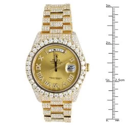 Iced Out 18K Gold Rolex Day-Date Presidential Diamond Watch For Men 40mm -Watch Store watches iced out 18k gold rolex day date presidential diamond watch for men 40mm ruler