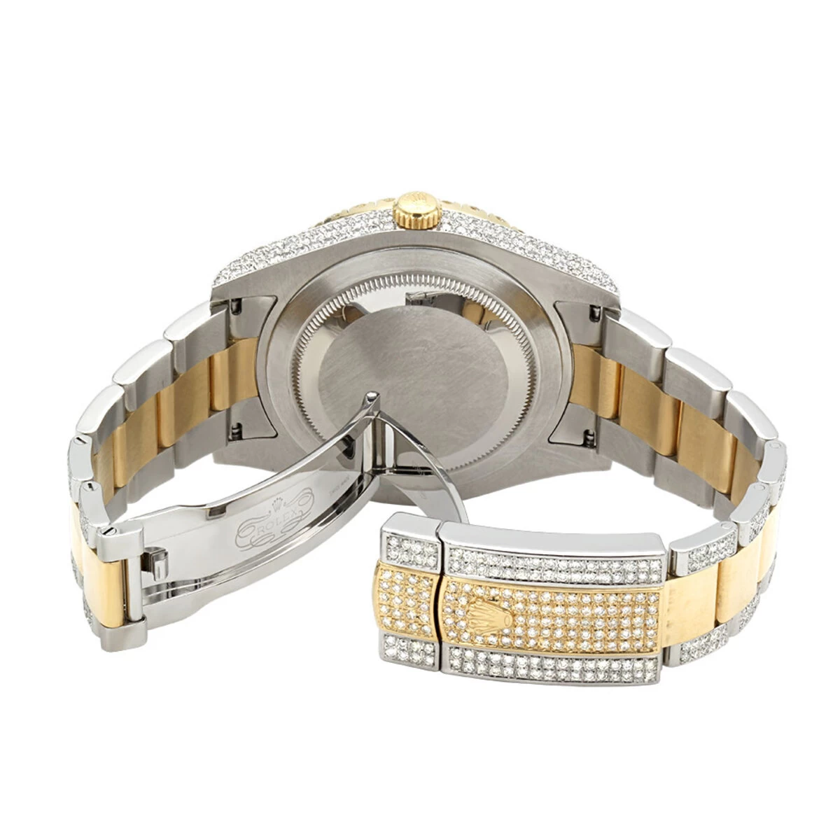 Iced Out Two Tone Rolex Datejust II Men's Diamond Watch Gold & Stainless Steel 41mm 2 Iced Out Two Tone Rolex Datejust II Men's Diamond Watch Gold & Stainless Steel 41mm - Image 2