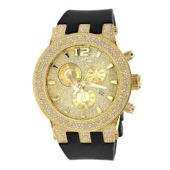 Iced Out Yellow Gold Plated Joe Rodeo Broadway Men's Diamond Watch 5 Carats