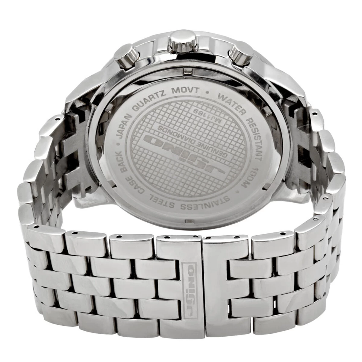 JoJino Chronograph Large Men's Diamond Watch 0.25ct Roman Numerals Iced Out Dial 2 JoJino Chronograph Large Men's Diamond Watch 0.25ct Roman Numerals Iced Out Dial - Image 2