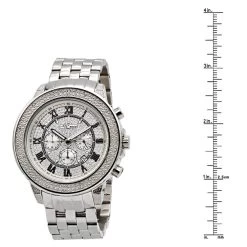 JoJino Chronograph Large Men's Diamond Watch 0.25ct Roman Numerals Iced Out Dial 7 JoJino Chronograph Large Men's Diamond Watch 0.25ct Roman Numerals Iced Out Dial -Watch Store watches jojino chronograph large mens diamond watch 025ct roman numerals iced out dial 968778 ruler