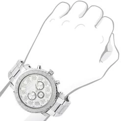 JoJino Chronograph Oversized Men's Diamond Watch 0.25ct Iced Out White MOP Dial -Watch Store watches jojino chronograph oversized mens diamond watch 025ct iced out white mop dial 968749 bod
