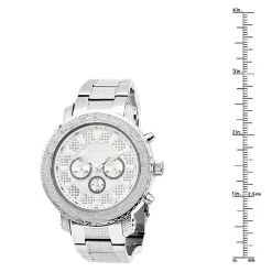JoJino Chronograph Oversized Men's Diamond Watch 0.25ct Iced Out White MOP Dial -Watch Store watches jojino chronograph oversized mens diamond watch 025ct iced out white mop dial 968749 ruler