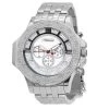 JoJino Large Men's Diamond Watch 0.25ct Iced Out White MOP Dial Chronograph