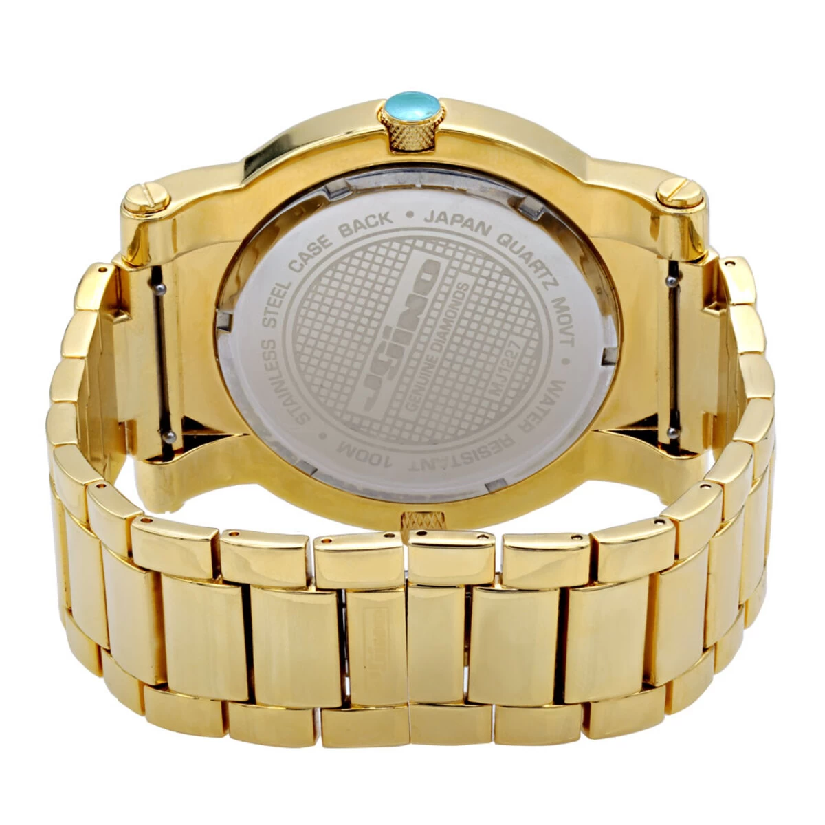 JoJino Large Men's Diamond Watch 0.25ctw Iced Out Yellow Dial W Chronograph 2 JoJino Large Men's Diamond Watch 0.25ctw Iced Out Yellow Dial W Chronograph - Image 2