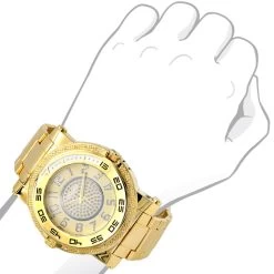 JoJino Large Men's Diamond Watch 0.25ctw Iced Out Yellow Dial W Chronograph 6 JoJino Large Men's Diamond Watch 0.25ctw Iced Out Yellow Dial W Chronograph -Watch Store watches jojino large mens diamond watch 025ctw iced out yellow dial w chronograph 968759 bod