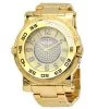 JoJino Large Men's Diamond Watch 0.25ctw Iced Out Yellow Dial W Chronograph