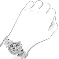 JoJino Women's Diamond Watch 0.12ctw White Mother-Of-Perl Dial -Watch Store watches jojino womens diamond watch 012ctw white mother of perl dial 968770 bod