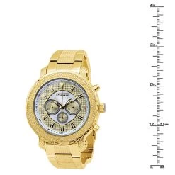 Large Men's Diamond Watch Yellow Gold Pltd JoJino Chronograph White MOP Dial 7 Large Men's Diamond Watch Yellow Gold Pltd JoJino Chronograph White MOP Dial -Watch Store watches large mens diamond watch yellow gold pltd jojino chronograph white mop dial 968748 ruler