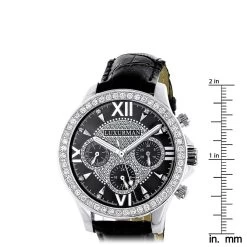 Luxurman Liberty Men's Diamond Watch Black Dial Swiss MVT Leather Band 3ct 9 Luxurman Liberty Men's Diamond Watch Black Dial Swiss MVT Leather Band 3ct -Watch Store watches luxurman liberty mens diamond watch black dial swiss mvt leather band 3ct ruler