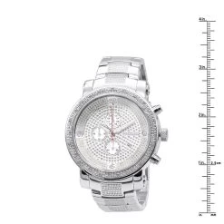 Oversized JoJino Diamond Watch For Men With Chronograph 0.12ct Iced Out Silver Dial -Watch Store watches oversized jojino diamond watch for men with chronograph 012ct iced out silver dial 968796 ruler