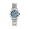 Rolex Oyster Perpetual Lady Datejust Diamond Bezel Watch 26mm Blue Dial 0.9ct