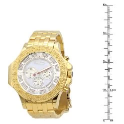 Yellow JoJino Chronograph Large Men's Diamond Watch 0.25ct White MOP Dial & Subdials -Watch Store watches yellow jojino chronograph large mens diamond watch 025ct white mop dial subdials 968741 ruler