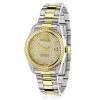 Women's White Yellow Gold Pltd Diamond Watch Two Tone Luxurman Tribeca 1.5ct