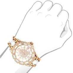 Women's Ceramic Rose Gold Diamond Two Tone White MOP Luxurman Galaxy 7 Women's Ceramic Rose Gold Diamond Two Tone White MOP Luxurman Galaxy -Watch Store womens ceramic watches rose gold diamond two tone white mop luxurman galaxybod