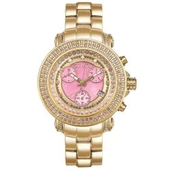 Women's Diamond JoJo Watch 1.25ct Yellow Gold Pink MOP