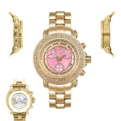 Women's Diamond JoJo Watch 1.25ct Yellow Gold Pink MOP -Watch Store womens diamond jojo watch 125ct yellow gold pink mop p 8954 main2