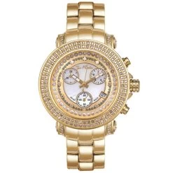 Women's Diamond JoJo Watch 1.25ct Yellow Gold White MOP